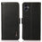 KHAZNEH For Samsung Galaxy A06 4G Phone Case Genuine Cow Leather Cover RFID Blocking - Black - 1