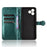 For Oukitel C53 Wallet Case Dot Pattern Imprint PU Leather Phone Cover - Green - 4