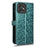 For Oukitel C53 Wallet Case Dot Pattern Imprint PU Leather Phone Cover - Green - 7