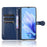 For Oukitel C50 Wallet Case Dot Pattern Imprint PU Leather Phone Cover - Dark Blue - 2