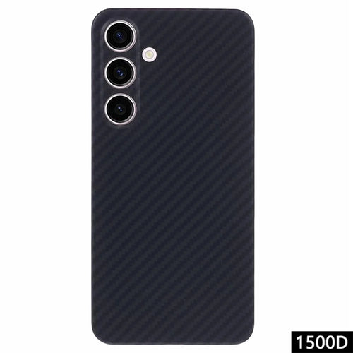For Samsung Galaxy S24 FE Case 1500D Coarse Texture Aramid Fiber Phone Cover Precision Cut-Out - Black - 1