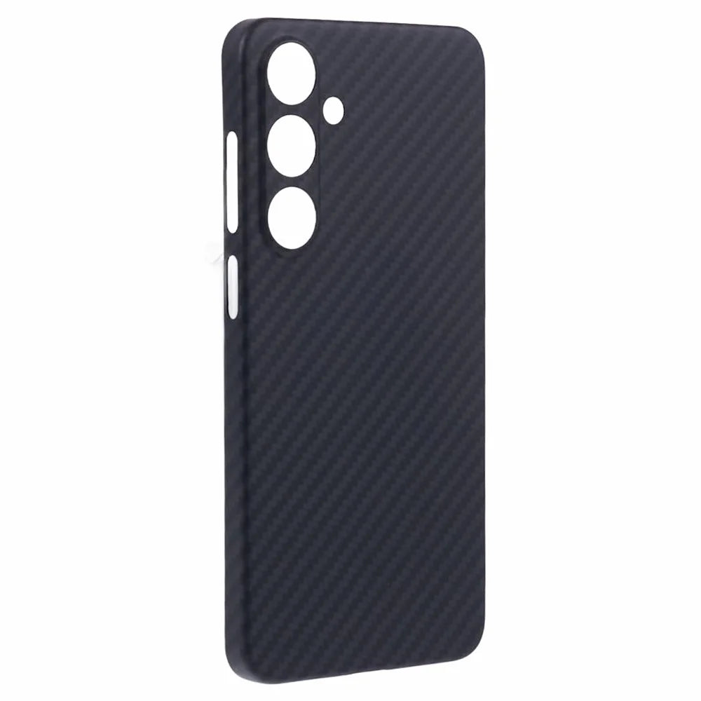 For Samsung Galaxy S24 FE Case 1500D Coarse Texture Aramid Fiber Phone Cover Precision Cut-Out - Black - 3