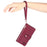 For iPhone 16 Case RFID Blocking Zipper Pocket Leather Wallet Phone Cover - Red - 6