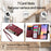 For iPhone 16 Case RFID Blocking Zipper Pocket Leather Wallet Phone Cover - Red - 7