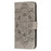 For iPhone 16 Pro Max Case PU Leather Mandala Imprinted Design Wallet Phone Cover - Grey - 6