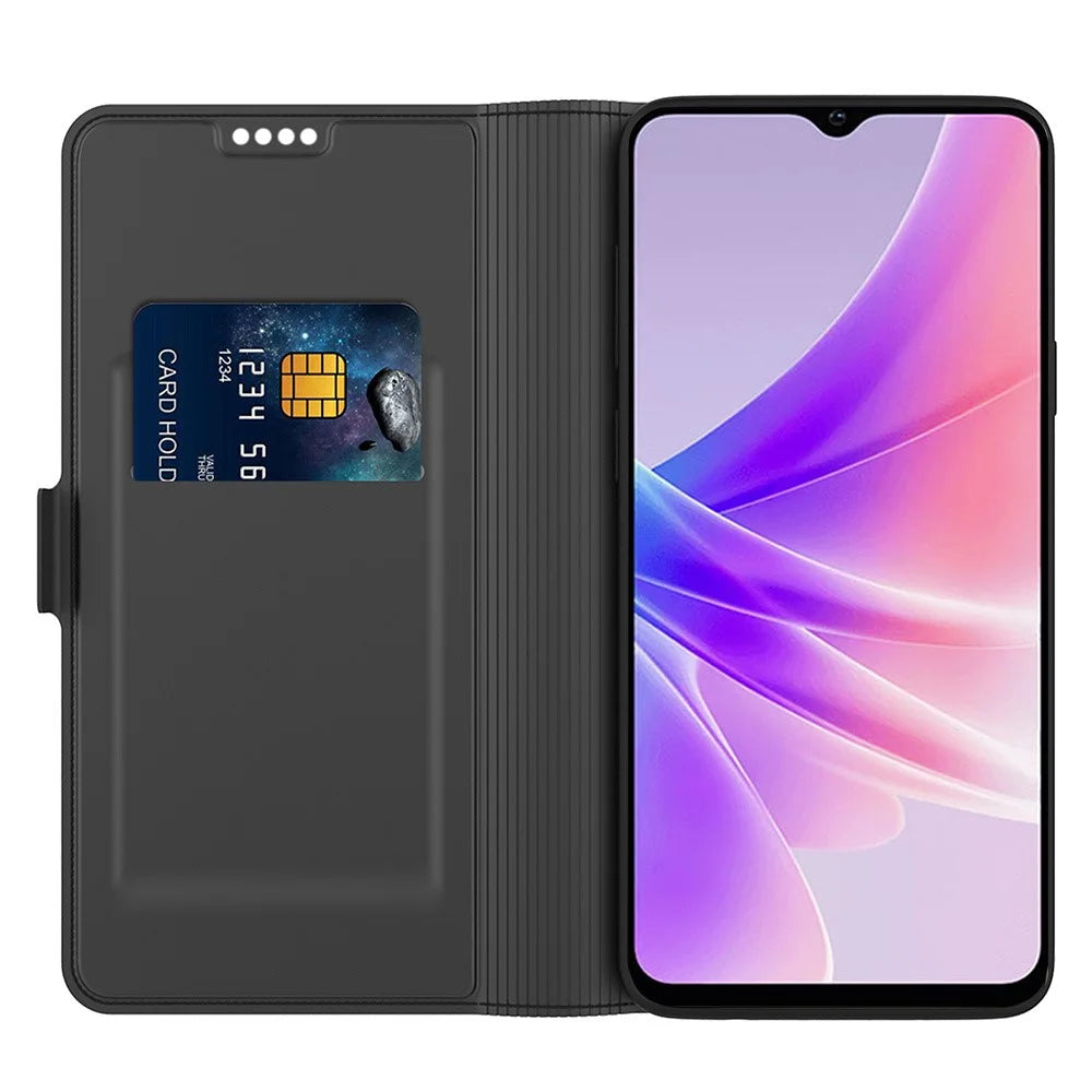 For OnePlus Nord 4 Case Shockproof TPU Inner Shell Leather Phone Cover Card Slot - Black - 2