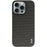 IMAK Ruiyi Series for iPhone 16 Pro Case Fabric Texture Leather+PC Phone Back Cover - Black - 6