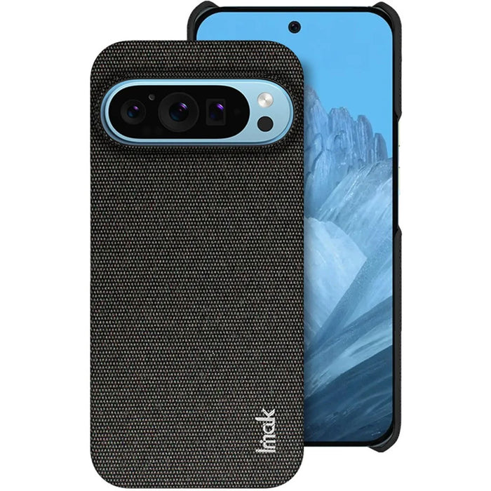IMAK Ruiyi Series for Google Pixel 9 Pro XL Case Fabric Texture Leather+PC Phone Back Cover - Black - 4