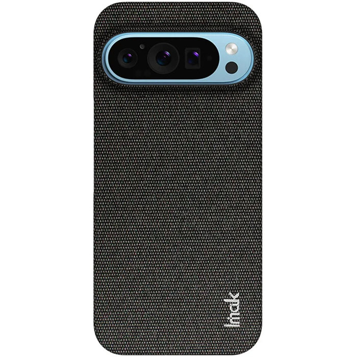 IMAK Ruiyi Series for Google Pixel 9 Pro XL Case Fabric Texture Leather+PC Phone Back Cover - Black - 6