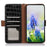 For Sony Xperia 5 VI Case Crocodile Texture Genuine Cow Leather Phone Wallet Cover - Black - 2