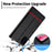 LC.IMEEKE For iPhone 16 Plus Case Carbon Fiber Texture Phone Cover Stand Card Holder - Horizontal Stripe - 7