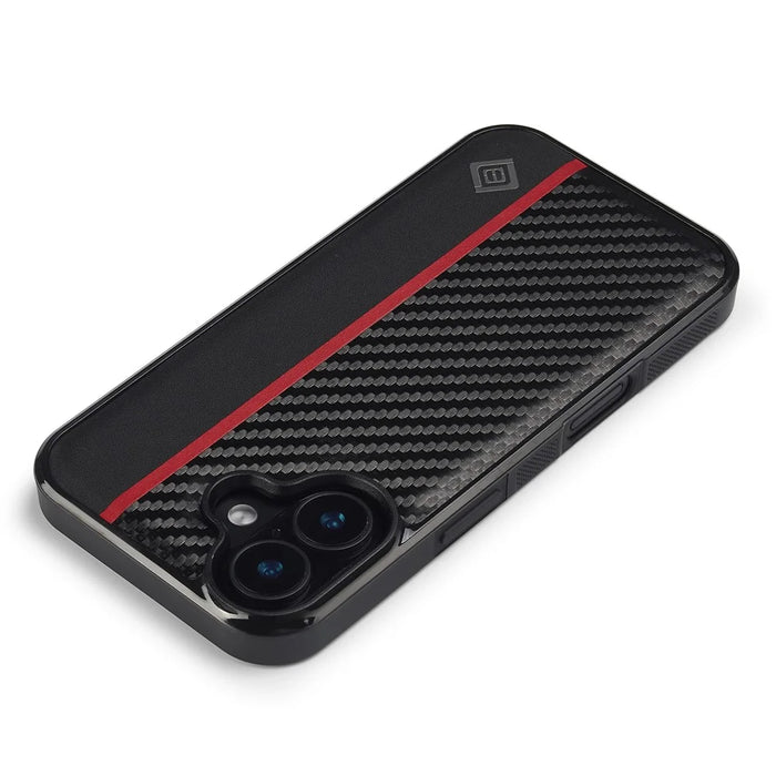 LC.IMEEKE For iPhone 16 Case Carbon Fiber Texture Leather+TPU+EVA Phone Cover - 5