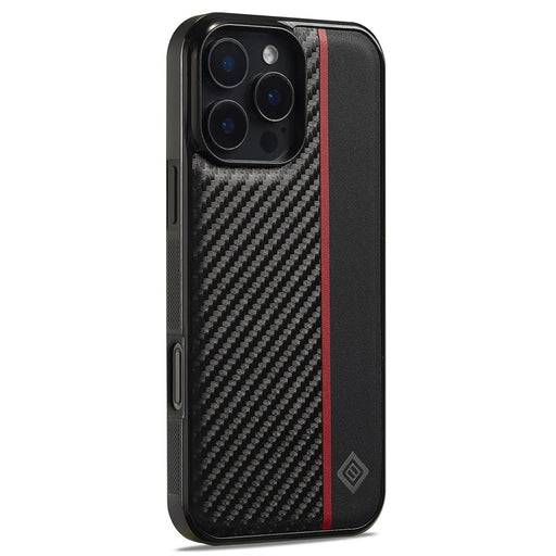 LC.IMEEKE For iPhone 16 Pro Max Case Carbon Fiber Texture Leather+TPU+EVA Phone Cover - 2