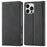 LC.IMEEKE For iPhone 16 Pro Max Case Wallet Microfiber Leather Phone Cover - Black - 1