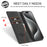 LC.IMEEKE For iPhone 16 Pro Max Case Wallet Microfiber Leather Phone Cover - Black - 3