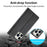 LC.IMEEKE For iPhone 16 Pro Max Case Wallet Microfiber Leather Phone Cover - Black - 6