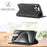 LC.IMEEKE For iPhone 16 Pro Max Case Wallet Microfiber Leather Phone Cover - Black - 7