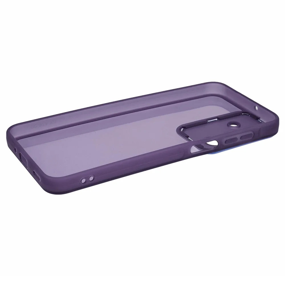 DKSM Series For Samsung Galaxy A16 5G / A16 4G Case Electroplated Camera Frame TPU Phone Cover - Transparent Purple - 3
