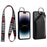 For iPhone 14 Pro Max Zipper Pocket Protective Cover with Lanyard Detachable Wallet PU Leather Coated TPU Phone Case - Black - 2