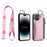 For iPhone 14 Pro Max Zipper Pocket Protective Cover with Lanyard Detachable Wallet PU Leather Coated TPU Phone Case - Black - 4