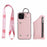 For iPhone 14 Pro Max Zipper Pocket Protective Cover with Lanyard Detachable Wallet PU Leather Coated TPU Phone Case - Black - 5