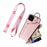 For iPhone 14 Pro Max Zipper Pocket Protective Cover with Lanyard Detachable Wallet PU Leather Coated TPU Phone Case - Black - 6