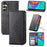 For Samsung Galaxy A16 5G / A16 4G Case Calf Texture PU Leather Phone Cover with Wallet - Black - 7