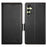 DF-010 For Samsung Galaxy A16 5G / A16 4G Stand Case PU Leather Wallet Phone Cover - Black - 1