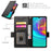DF-010 For Samsung Galaxy A16 5G / A16 4G Stand Case PU Leather Wallet Phone Cover - Black - 6