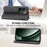 For Realme GT 6 5G Case Calf Texture PU Leather Phone Cover with Wallet - Black - 3