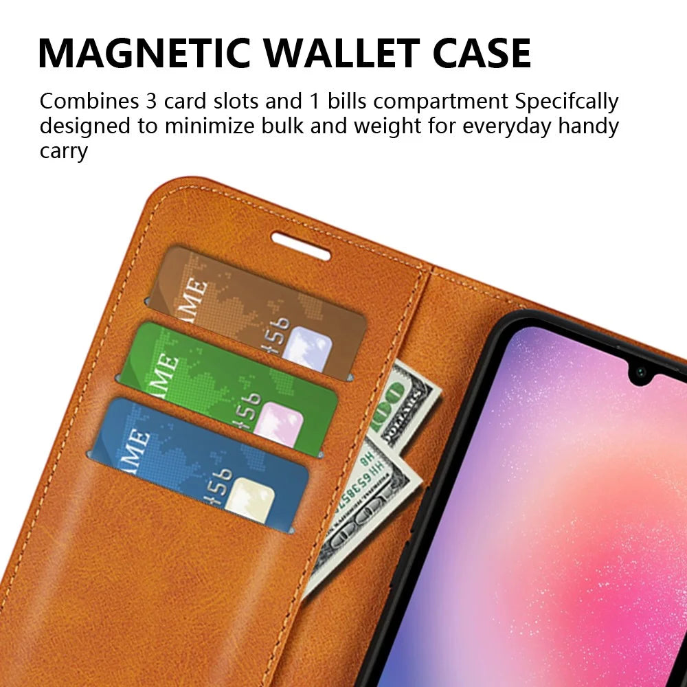 For Samsung Galaxy A16 5G / A16 4G Stand Case Anti-Scratch Calf Texture Leather Phone Cover - Yellow - 4
