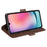 For Samsung Galaxy A16 5G / A16 4G Stand Case Calf Texture Leather Wallet Phone Cover - Brown - 3