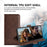 For Samsung Galaxy A16 5G / A16 4G Stand Case Calf Texture Leather Wallet Phone Cover - Brown - 5