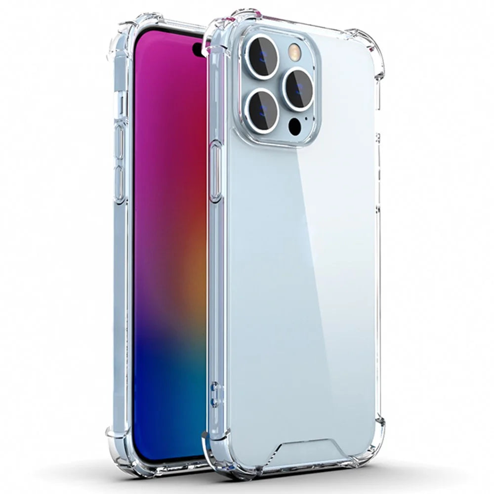 For iPhone 16 Pro Case Reinforced Corners TPU Frame + Acrylic Back Phone Cover - 1