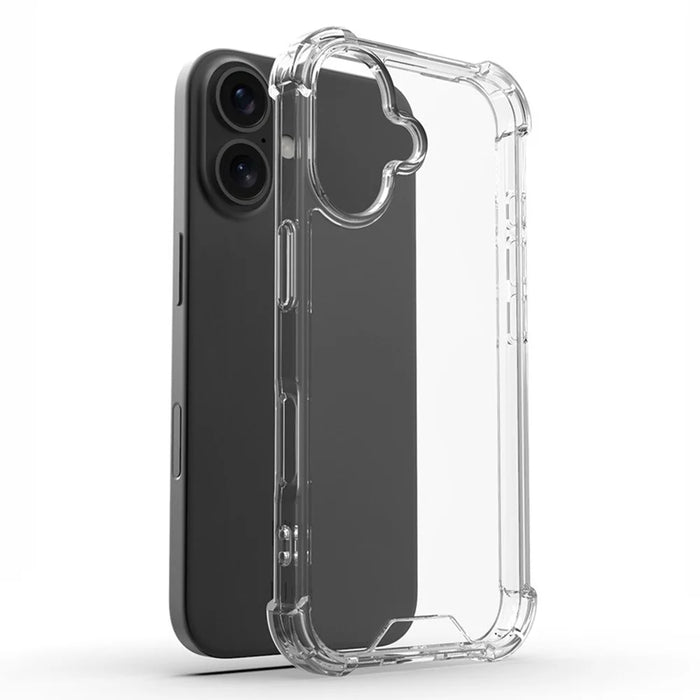 For iPhone 16 Plus Case Reinforced Corners TPU Frame + Acrylic Back Phone Cover - 1