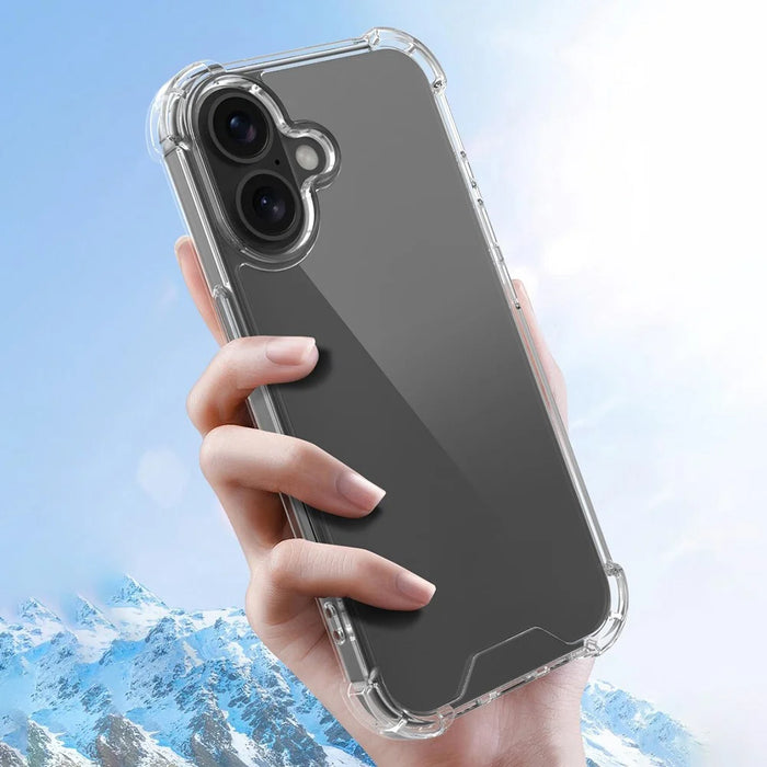 For iPhone 16 Plus Case Reinforced Corners TPU Frame + Acrylic Back Phone Cover - 5