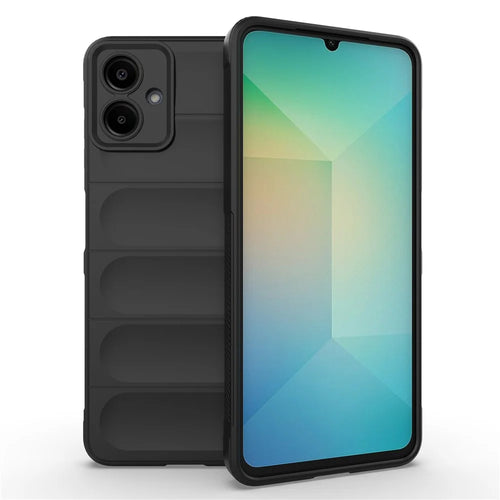 For Samsung Galaxy A06 4G Case Anti-Drop Soft TPU Rugged Phone Back Cover - Black - 1