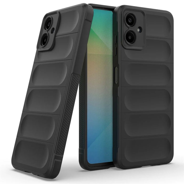 For Samsung Galaxy A06 4G Case Anti-Drop Soft TPU Rugged Phone Back Cover - Black - 2