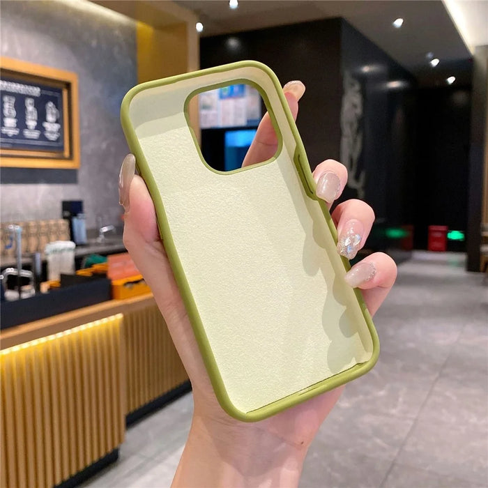 For iPhone 15 Pro Max Case Compatible with MagSafe Kickstand Liquid Silicone Phone Anti-Fingerprints - Army Green - 5