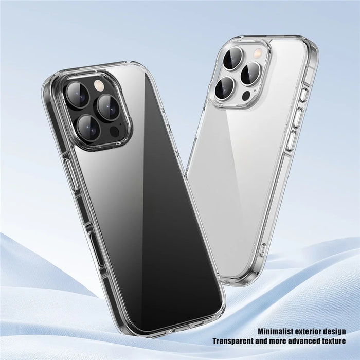 IPAKY For iPhone 16 Pro Clear Phone Case TPU + PC Slim Phone Back Cover - Transparent - 2