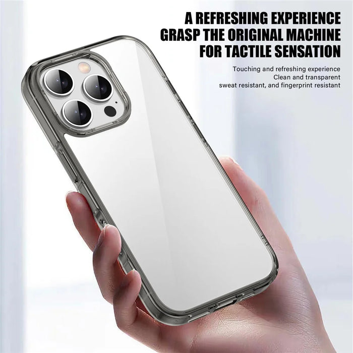 IPAKY For iPhone 16 Pro Clear Phone Case TPU + PC Slim Phone Back Cover - Transparent - 5