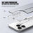 IPAKY For iPhone 16 Pro Clear Phone Case TPU + PC Slim Phone Back Cover - Transparent - 7
