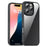 IPAKY For iPhone 16 Pro Max Clear Phone Case TPU + PC Anti-Fingerprint Back Cover - Black - 1