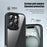 IPAKY For iPhone 16 Pro Max Clear Phone Case TPU + PC Anti-Fingerprint Back Cover - Black - 4