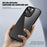 IPAKY For iPhone 16 Pro Max Clear Phone Case TPU + PC Anti-Fingerprint Back Cover - Black - 7