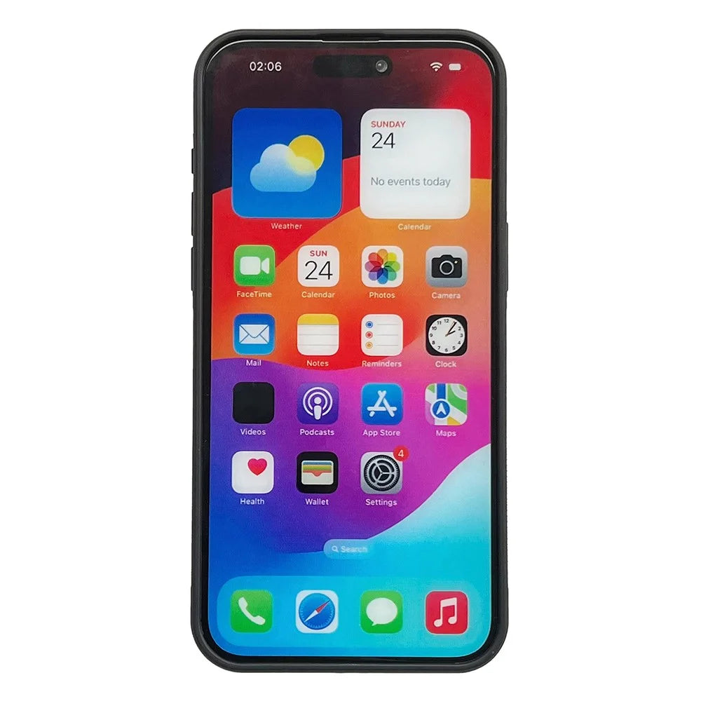 For iPhone 15 Plus Case Detachable Zipper Card Bag PU+TPU Kickstand Phone Case with Strap - Sapphire - 3
