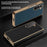 For Samsung Galaxy Z Fold6 5G Case Electroplating Frame PU Leather+PC Phone Cover - Dark Green - 3