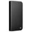 QIALINO For iPhone 16 Pro Max Wallet Case Stand Genuine Cow Leather Flip Phone Cover - Black - 5