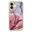 YB IMD Series-16 Style-E For iPhone 16 TPU Case Marble Pattern Electroplating Phone Cover - Rose Gold - 3