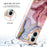 YB IMD Series-16 Style-E For iPhone 16 TPU Case Marble Pattern Electroplating Phone Cover - Rose Gold - 5